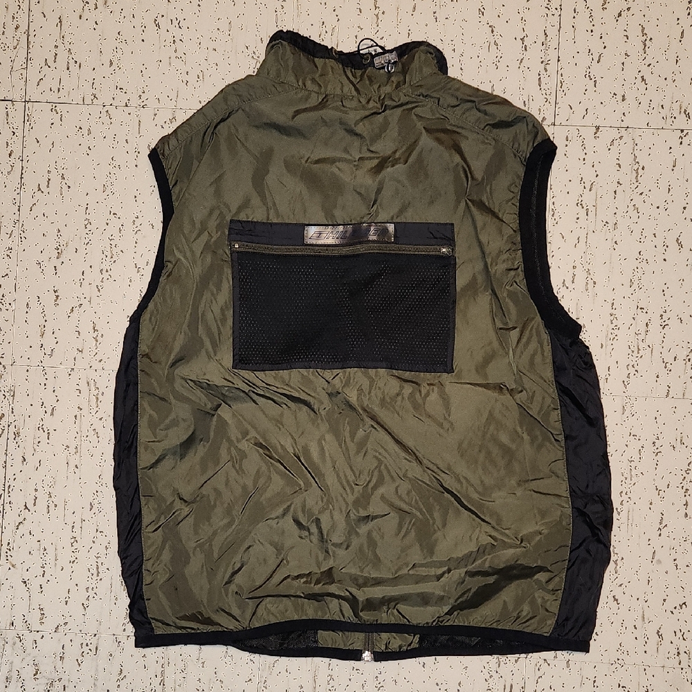 Tommy Hilfiger Athletics Full Zip Reflective Spellout Windbreaker Vest Vintage